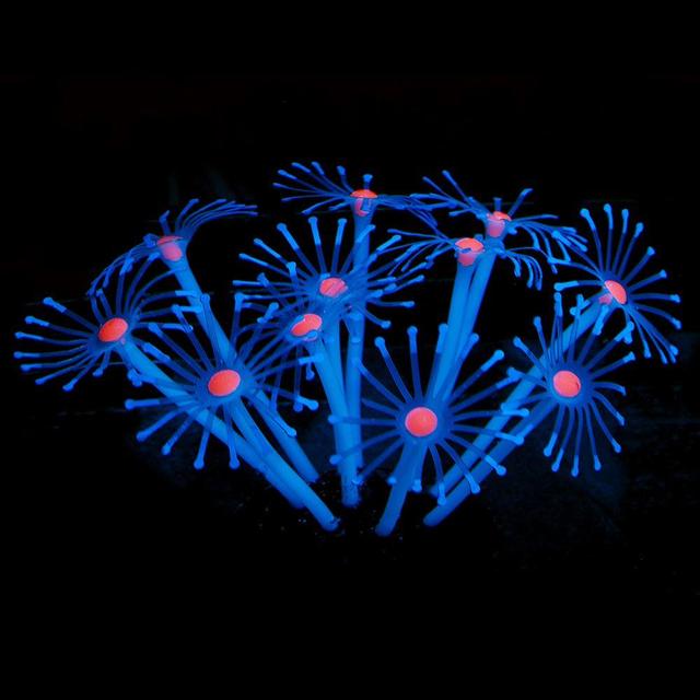 Silicone Glowing Aquarium Coral Plants Decor Supplies