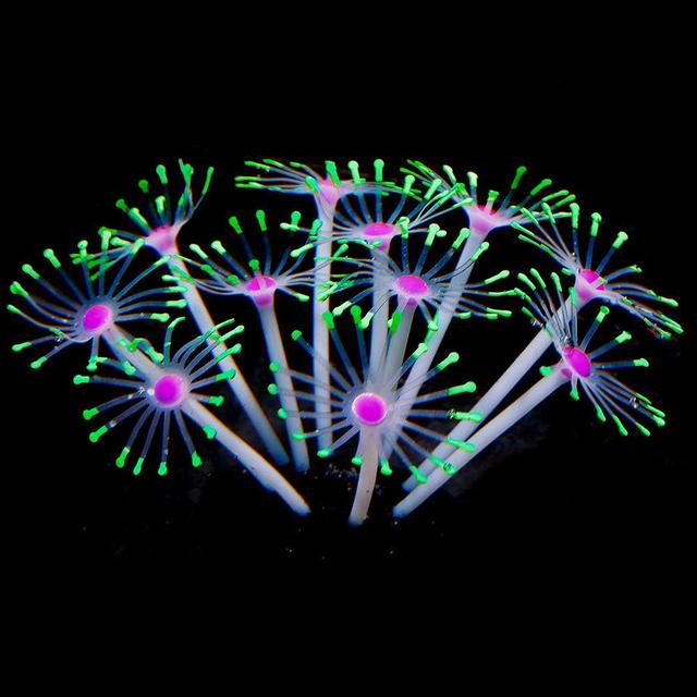 Silicone Glowing Aquarium Coral Plants Decor Supplies